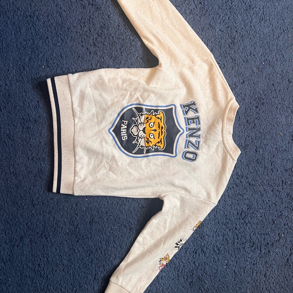 Kenzo Kids Off-White Sweater with Logo